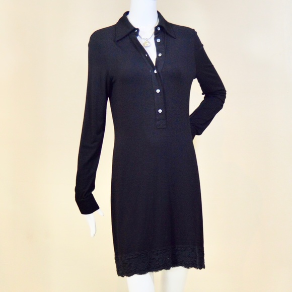 Black Shirt Lace Formal Dress Made in Italy ๐ฎ๐น - Picture 4 of 15